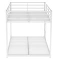 thumbnail image 6 of Full over Full Metal Bunk Bed, Low Bunk Bed with Ladder, White（Old SKU:MF197034AAK）, 6 of 7