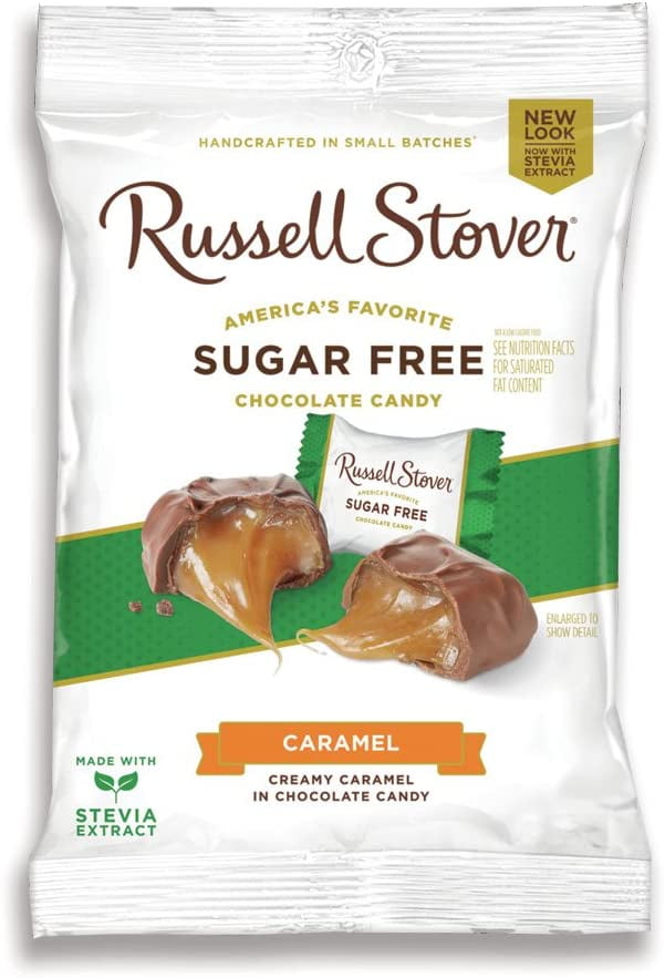 Russell Stover, Sugar Free, Butter Cream Caramel Candy, 3oz Bag (Pack