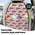 thumbnail image 4 of Watercolor Red Truck Fir Tree BackSeat Car Organiser, Waterproof Scratchproof Car Seat Protector with Pocket for Kids Dogs Pets, Kick Mat Back Seat Protector, 2 Pack Back Seat Cover, 4 of 5