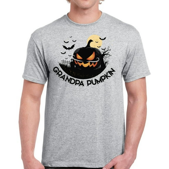 Grandpa Pumpkin Top Halloween Gift Shirt for Men - S M L XL 2XL 3XL 4XL 5XL Happy Halloween Graphic Tee - Funny Scary Holiday Tee T-Shirt Mens