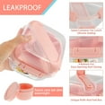 thumbnail image 4 of Salad Container Leakproof Salad Bento Box with 3 Compartments Tray Reusable Salad Lunch Box with Salad Dressing Cup Bento Salad Bowl Microwave Safe for School Work Picnic Trips, 4 of 9