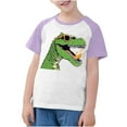 thumbnail image 4 of RXIRUCGD 2025 Vêtements d'Été pour Enfants Tout-Petits Garçons Filles Mode Mignon Col Rond Imprimé Manches Courtes Haut, 4 of 7