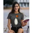 thumbnail image 2 of Ghost With Balloon Pumpkin Halloween Outfit Shirt Women's T-shirt, M, Charcoal, 2 of 6