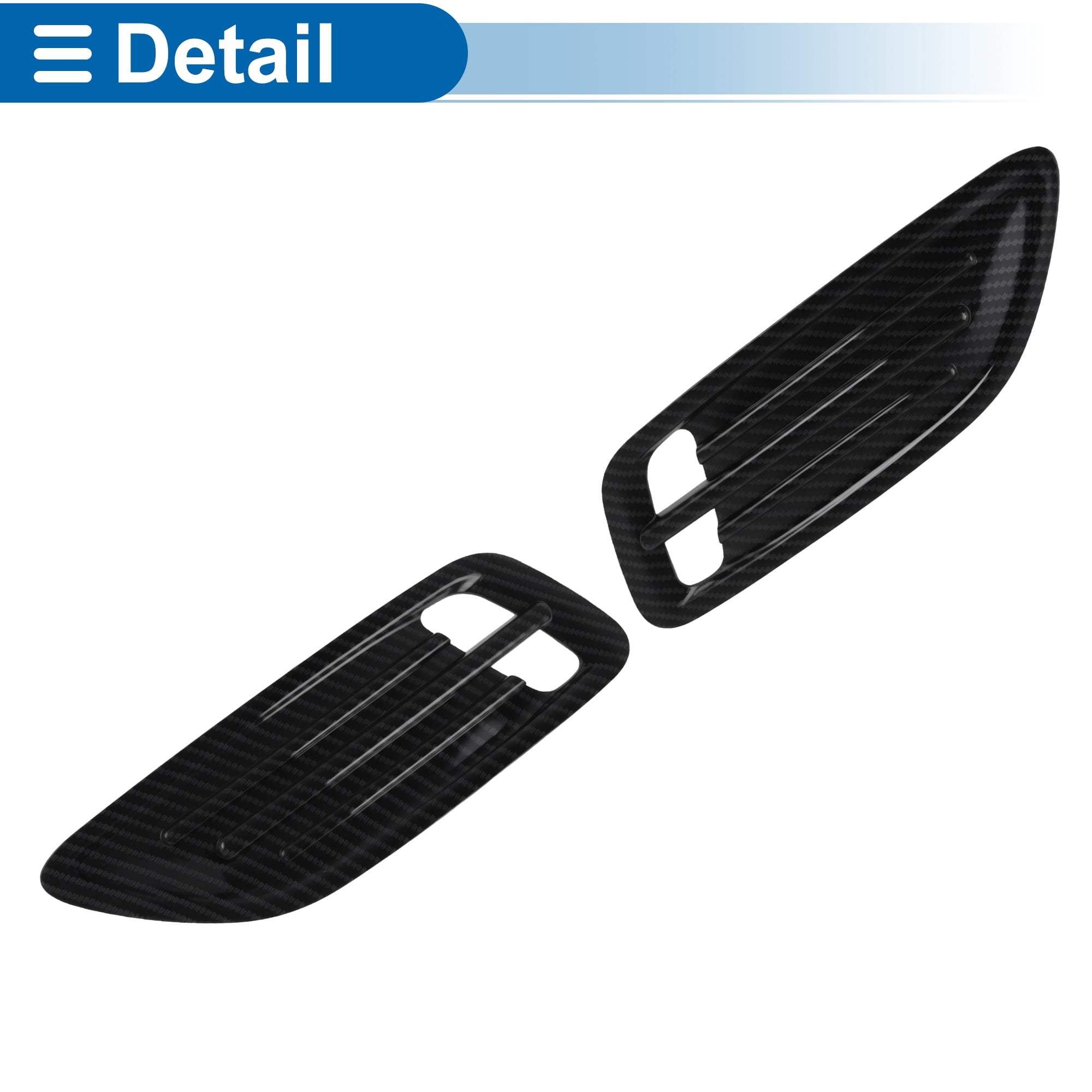 Unique Bargains Hood Air Outlet Vent Cover Trim for Kia Stinger 2018-2023 Hood Scoop Bezel Exterior Decor Cover ABS Carbon Fiber x 1 pair