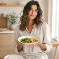 thumbnail image 4 of 1 Pack Unbreakable Dinner Plates Set, 7.6 Inch Plastic Plates, Dishwasher Safe, Lightweight Reusable Plate for Home, Camping, Party (White), 4 of 6