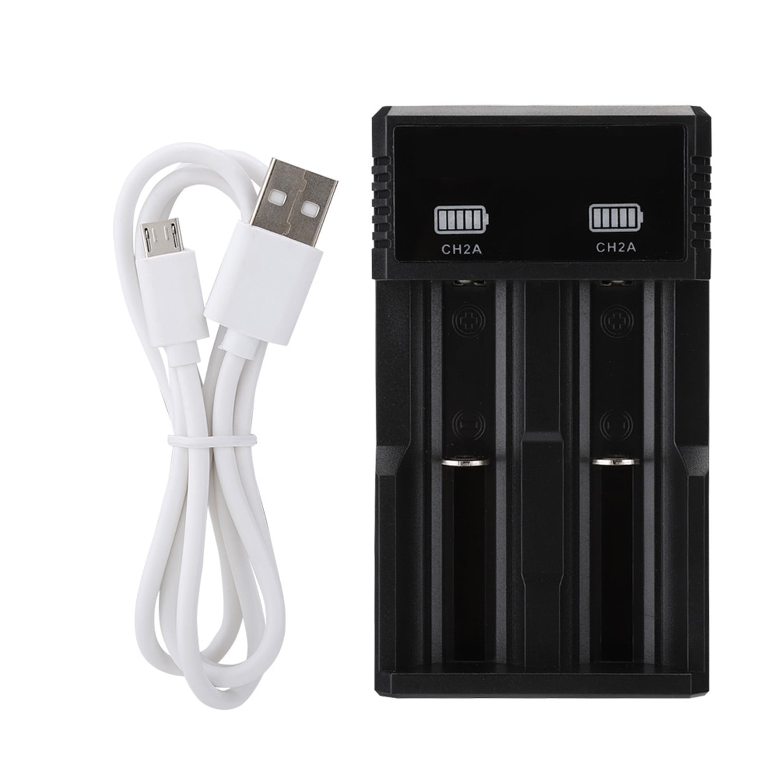 DEWIN CH2A USB Port Double Fente Chargeur de Batterie Universel pour  Batterie 26650 18650 18500 18350 - Walmart.ca
