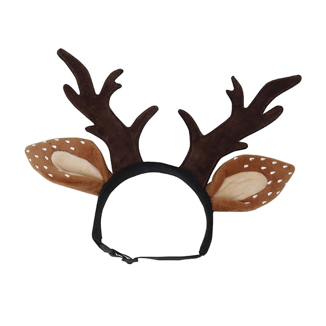 Diadema Multidimensional Con Cabeza De Reno Para Perros Disfraz Navideño Para Mascotas Fiesta De Navidad Cosplay Disfraz Para Cachorros Gorro Para El Cuidado Del Pelo De Perros/Gatos (S, M, L)