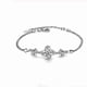 thumbnail image 1 of 2026 Women's Bracelet Four Leaf Clover Bracelet Silver Adjustable Size, 1 of 3