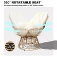 thumbnail image 7 of FKS LIFE 3 Pieces Outdoor Swivel Patio Chairs Set 360 Degree Wicker Swivel Chair and Table for Backyard Porch Balcony Poolside, 7 of 7