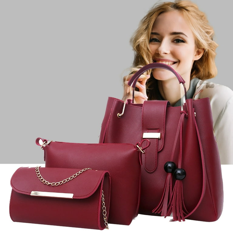3PCS Purses for Women Tote Purse Women s Handbags and Wallets Women s Shoulder Bag Fashion Vintage 3 Piece Set Top Handle Satchel Bag Tote Work Bag