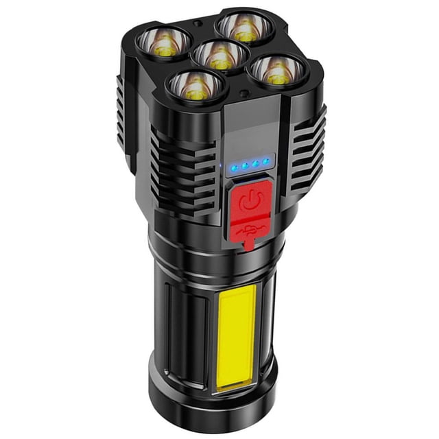 Lámpara COB Linterna 500LM LED Potente 4 Modos Antorcha Luz para Camping Pesca Senderismo