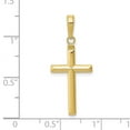 thumbnail image 2 of Diamond2Deal 10k Yellow Gold Reversible Latin Cross Pendant for Women (L- 1.15 inch, W-0.5 inch), 2 of 6