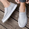 thumbnail image 2 of Men's Women's Casual Cloth Shoes Canvas Slip on Loafers Breathable Lightweight Boat Shoes, 2 of 7