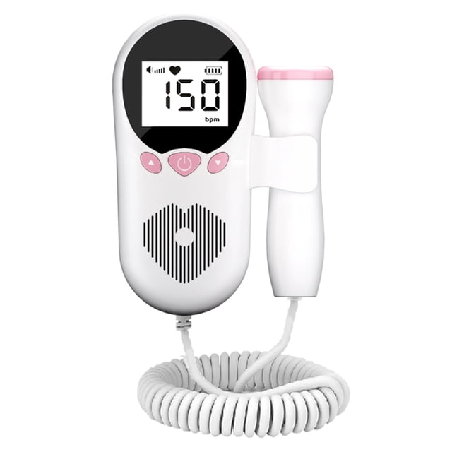 Monitor de latido del corazón de bebé, Doppler portátil, Monitor de ritmo cardíaco Fetal, pantalla LCD grande, sin radiación, Monitor de latido Fetal