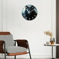 thumbnail image 3 of Non-Ticking Silent Wall Clocks Battery Operated Personalized Decor Clock for Living Room,Bedroom-Majestic Black Wolf With Piercing Blue Eyes(10inch), 3 of 4