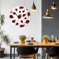 thumbnail image 5 of Silent Wall Clocks Battery Operated, Red Ladybug Round Decorative Wall Clock for Living Room Bedroom Kitchen Bathroom Classroom Decor, 12 Inch Red Black Polka Dot, 5 of 8