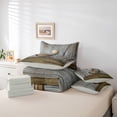 thumbnail image 5 of Homewish Vintage Golf Sports Bedding Comforter Set 7 Pieces, Western Rustic Cabin Full Bedding Set, Grey Olive Wooden Plank Reversible Fitted Sheet Flat Sheet, Lightweight Room Decor, 5 of 7