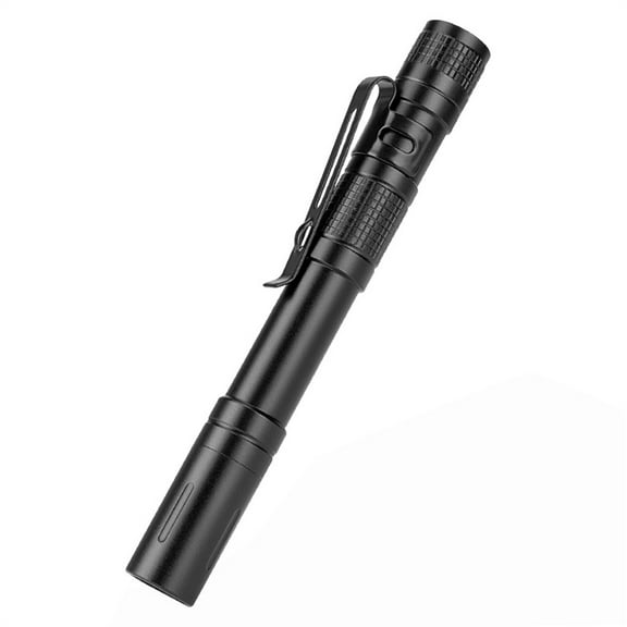 BallsFHK Bright Pencil Shaped Small Flashlight Double Light Source Pencil Shaped Light Yellow Light Small Flashlight With Pen Clip