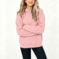 thumbnail image 5 of Miluxas Girls Oversized Solid Pullover Hoodie, Front Pocket Sweatshirt, Soft Long Sleeve Basic Top Pink 10-11Years, 5 of 7