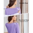 thumbnail image 4 of Pinspark Open Back Hospital Gowns for Women Tear Away Snap Long Sleeve Womens Hospital Gowns Adaptive Clothing for Women, 4 of 6