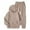 Khaki, variant on lnmuld Two Piece Outfits Girls Winter Lined Hoodie Pants Set Cozy Warm Pullover Tracksuit Casual Playwear for Toddler Youth Everyday Outfit Solid Color Size:10Y