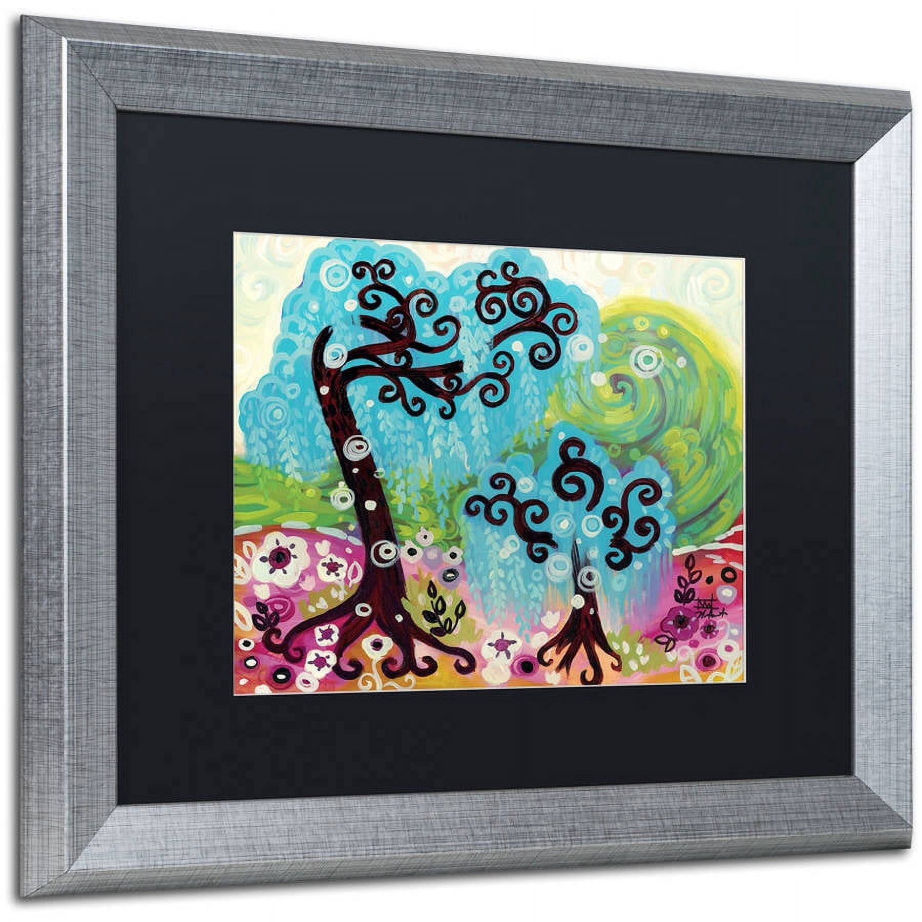 Trademark Fine Art "32" Canvas Art by Natasha Wescoat, Black Matte, Silver Frame