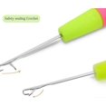 thumbnail image 4 of 3 Pack Latch Crochet Hooks, Plastic Handle Hair Extension Latch Needle Hook, Rug Making Needles (D-583-A) Banmo, 4 of 5