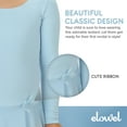 thumbnail image 6 of Elowel Girls Leotard Toddlers Long Sleeve Skirted Dress for Gymnastics Dance Ballet Light Blue Size 2-4, 6 of 7