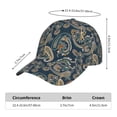 thumbnail image 3 of Yiaed Indian Paisley 2 Print Cap Adjustable Size for Running Workouts and Outdoor Activities All Seasons, 3 of 5