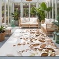 thumbnail image 2 of Area Rugs 3'x5', Orange Brown Eucalyptus Carpet Runner Indoor Outdoor Rugs Home Decor Aesthetic, Watercolor Spring Weeping Botanical Non Slip Mats Washable Accent Rug for Living Room Bedroom, 2 of 8