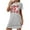 Gray, variant on Valentines Women's Nightgown Short Sleeve Nightdress Casual Heart Print Sleepwear Soft Crewneck Pajama Dress S-XXL
