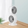 thumbnail image 6 of deevoka Double Layer Rotating Fan Cooling Fan Convenient Compact Portable Table Fan Rechargeable for Bedroom Office Kitchen Dormitory Gray, 6 of 8