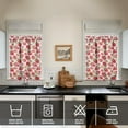 thumbnail image 4 of Kitchen Curtains 36 Inch Short - 3 Panel Set Strawberry Print, Rod Pocket Window Curtains 100% Polyester, Cute Fruit Valance for Farmhouse, Cafe, Living Room, Bedroom, Easy Wash, 4 of 6