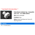 thumbnail image 2 of Brake Master Cylinder Cap - Compatible with 1970 - 1971 BMW 2800CS, 2 of 2