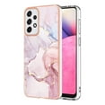 thumbnail image 1 of SaniMore for Samsung Galaxy A53 5G 6.5" 2022 Case with Wireless Charging Shockproof TPU Backplane Glitter Marble Pattern Fashion Design Anti-drop Anti-fingerprint Skin-feel Cover, Rosegold, 1 of 5