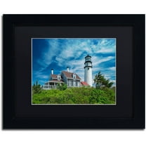 Trademark Fine Art 'Cape Cod Light' Canvas Art by Michael Blanchette Photography Black Matte, Black Frame