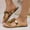 Gold, variant on Women's Metallic Chain Accent Flat Slide Sandals Open Toe Casual Summer Dressy Flip Flops for Women Wide Width with Luxe Buckle Detail