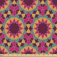 thumbnail image 1 of Abstract Fabric by the Yard Upholstery, Caleidoscope Inspired Design of Repetitive Funky Colorful Continuing Elements, Decorative Fabric for DIY and Home Accents, Hot Pink Orange by Ambesonne, 1 of 5