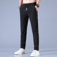 thumbnail image 1 of Pantalones de seda helada para hombre, pantalones informales de pierna recta, transpirables, holgados, de cintura media, de Color sólido, pantalones deportivos finos de secado rápido Tan Jianjun unisex, 1 of 2