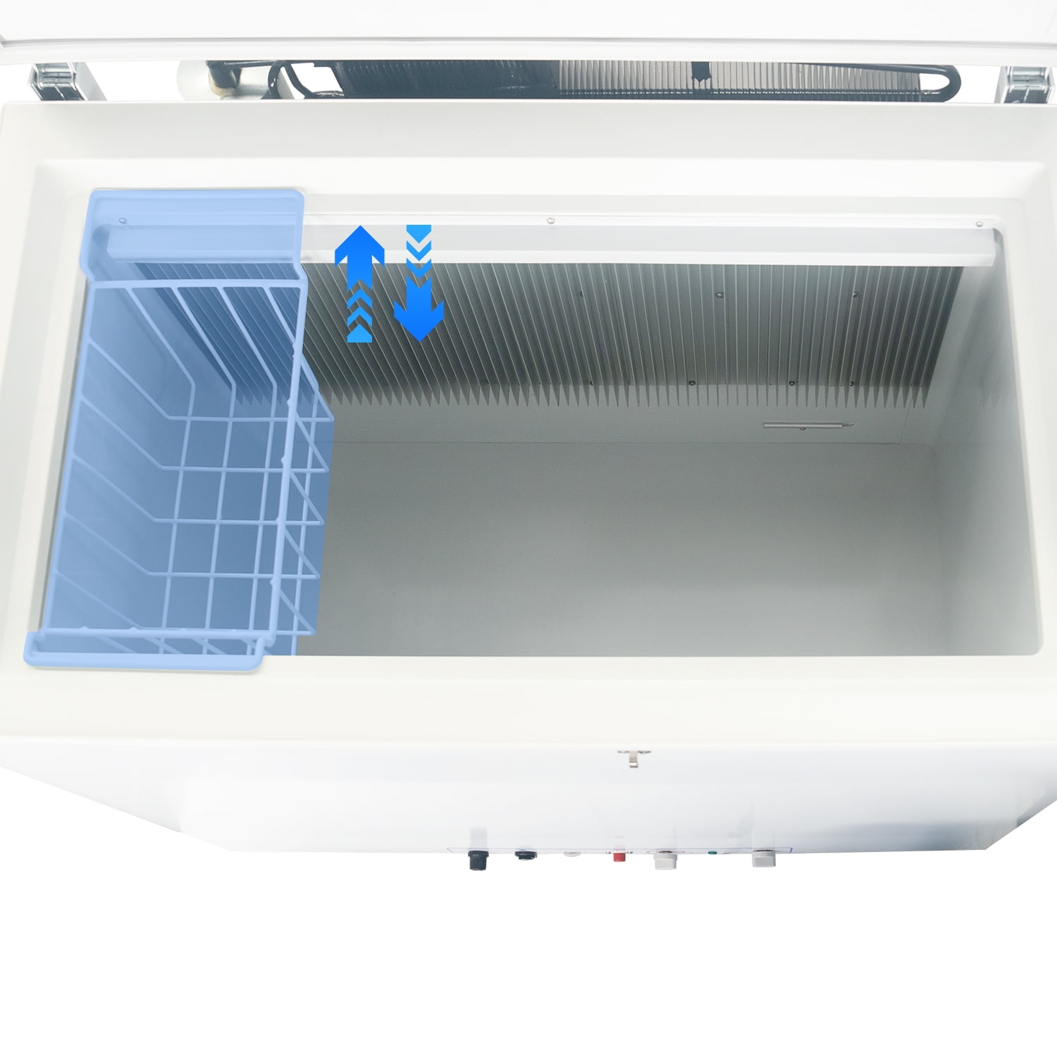 Smad Chest Freezer, LPG/110V-120V 2 Way Propane 200L with Lock Top Open Door for Outdoor White