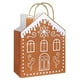 thumbnail image 1 of Bolsa de regalo de casa de jengibre de Navidad con asa | Bolsa de golosinas de papel duradera para fiestas navideñas, galletas, chocolates, rellenos de calcetines | Envases festivos reutilizables, 1 of 6