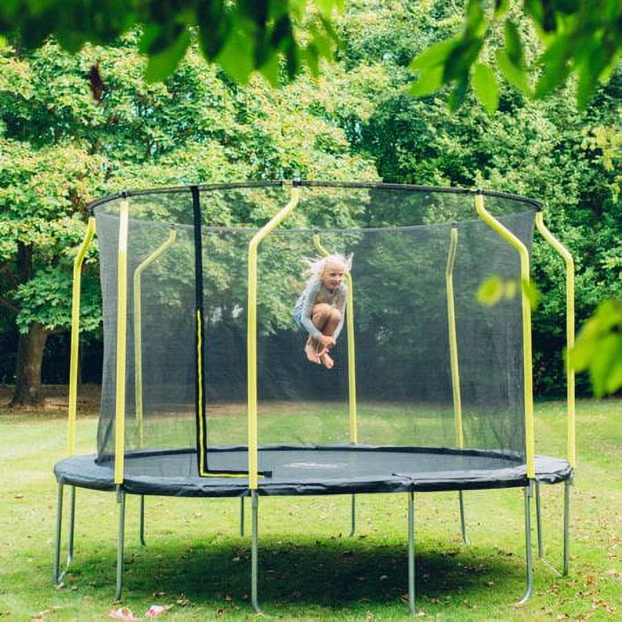 Plum Play Wave 14' Trampoline, with Safety Enclosure, Black/Green