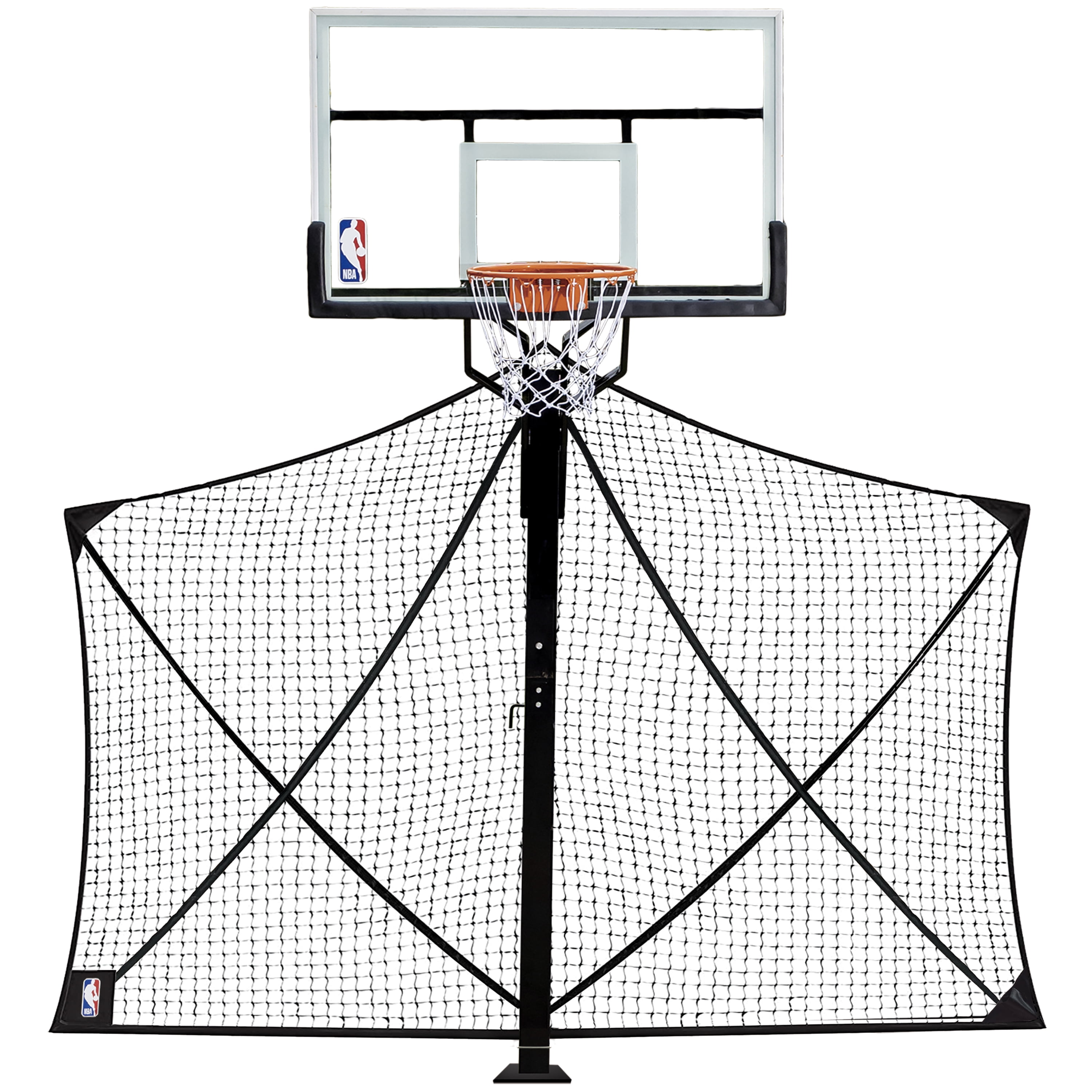 NBA Official 8’x10’ Folding Basketball Backstop Net, AllWeather, Black
