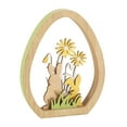 thumbnail image 2 of Guozer Easter Wooden Bunny Ornament Centerpiece for Desk Easter Decoration for Home Ornament for Easter Indoor Outdoor Garden Yard, 2 of 8