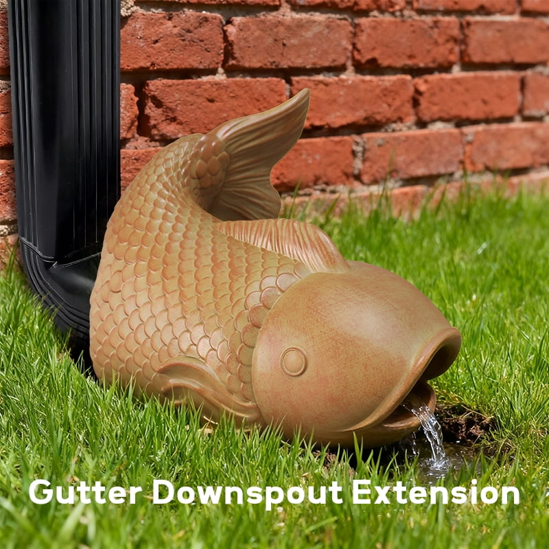 Unbranded 11 Inch Koi Fish Garden Statues, Weatherproof