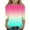 Hot Pink, variant on Meresysid Kids Three-Quarter Sleeve Shirts Gradient Crewneck Pullover Basic Tees Daily Tees Blouses Spring Summer Clothes Green 11-12 Years
