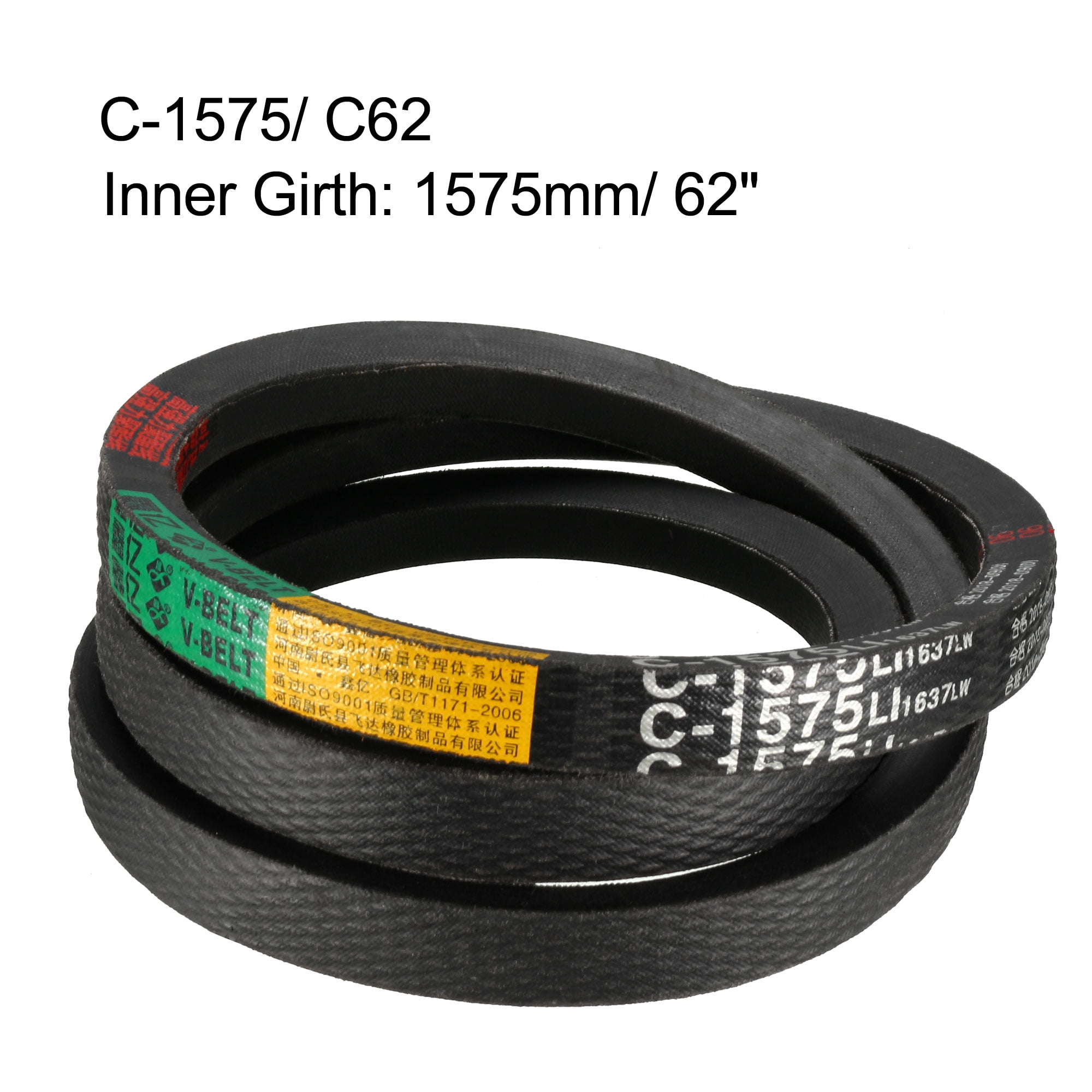 C1575/C62 Drive VBelt Inner Girth 62inch Industrial Power Rubber