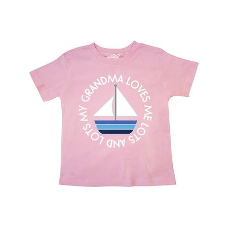 

Inktastic My Grandma Loves Me Sailboat Sailing Gift Toddler Boy Girl T-Shirt
