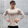 thumbnail image 2 of Camiseta deportiva de manga larga para hombre, Camisa ajustada informal para gimnasio, culturismo, correr, ropa de entrenamiento de secado rápido, 2 of 5