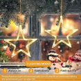 thumbnail image 4 of Jsdoin LED Christmas Window Light 2pc Stars, Twinkle Christmas Curtain Light Timer, Hanging Lights for Party Shop Window Xmas Decoration(Warm Light), 4 of 5